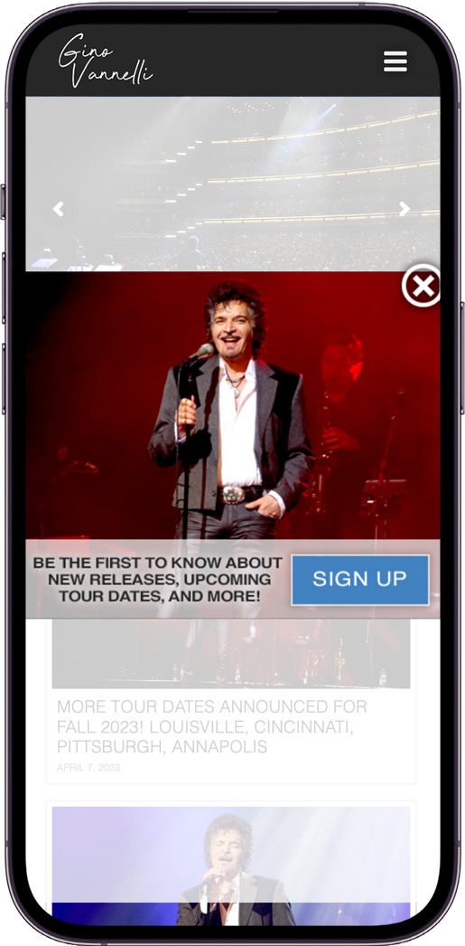 gino vannelli mobile sign up