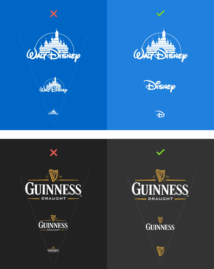 walt disney and guinness as examples of scalable responsive logos 
