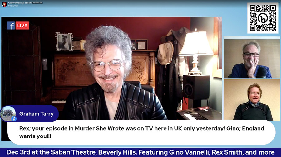 gino vannelli livestream broadcast with mark thompson and rex brown
